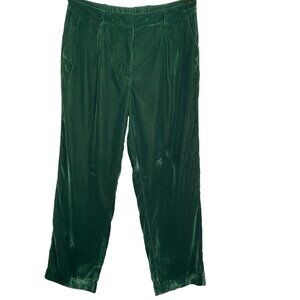 Old Navy Pants XL Taylor Wide Leg Trouser Extra High Rise Green Velour New